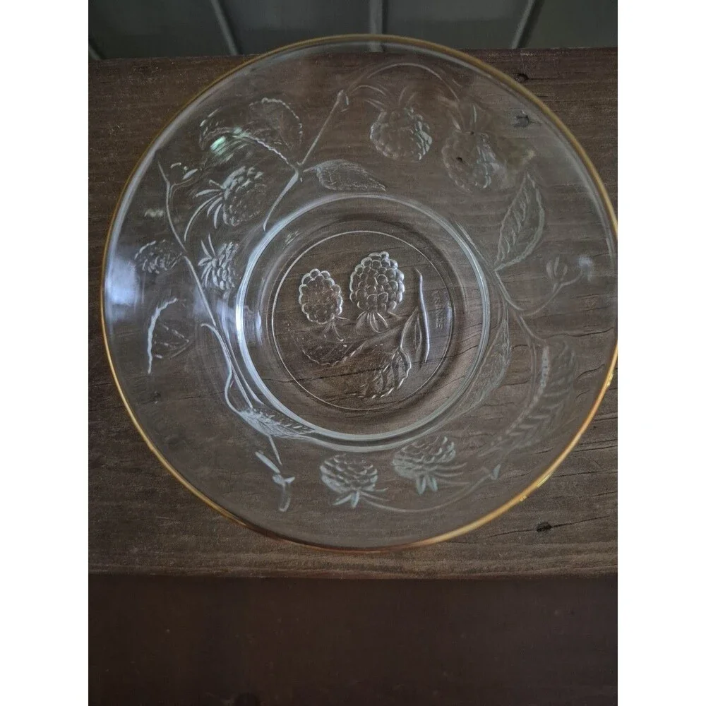Arcopol Crystal Embossed Jam Bowl, Made In France 5